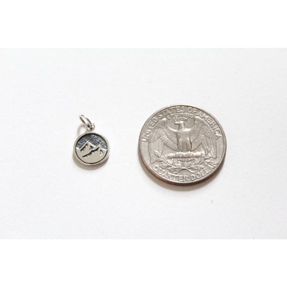 Sterling Silver Earth Element Charm, Earth Element Charm, Mountain Charm - Picture 4 of 4
